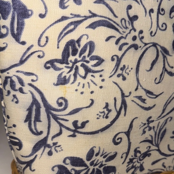 Lauren Ralph Lauren small wicker bottom floral  tote - Picture 10 of 16